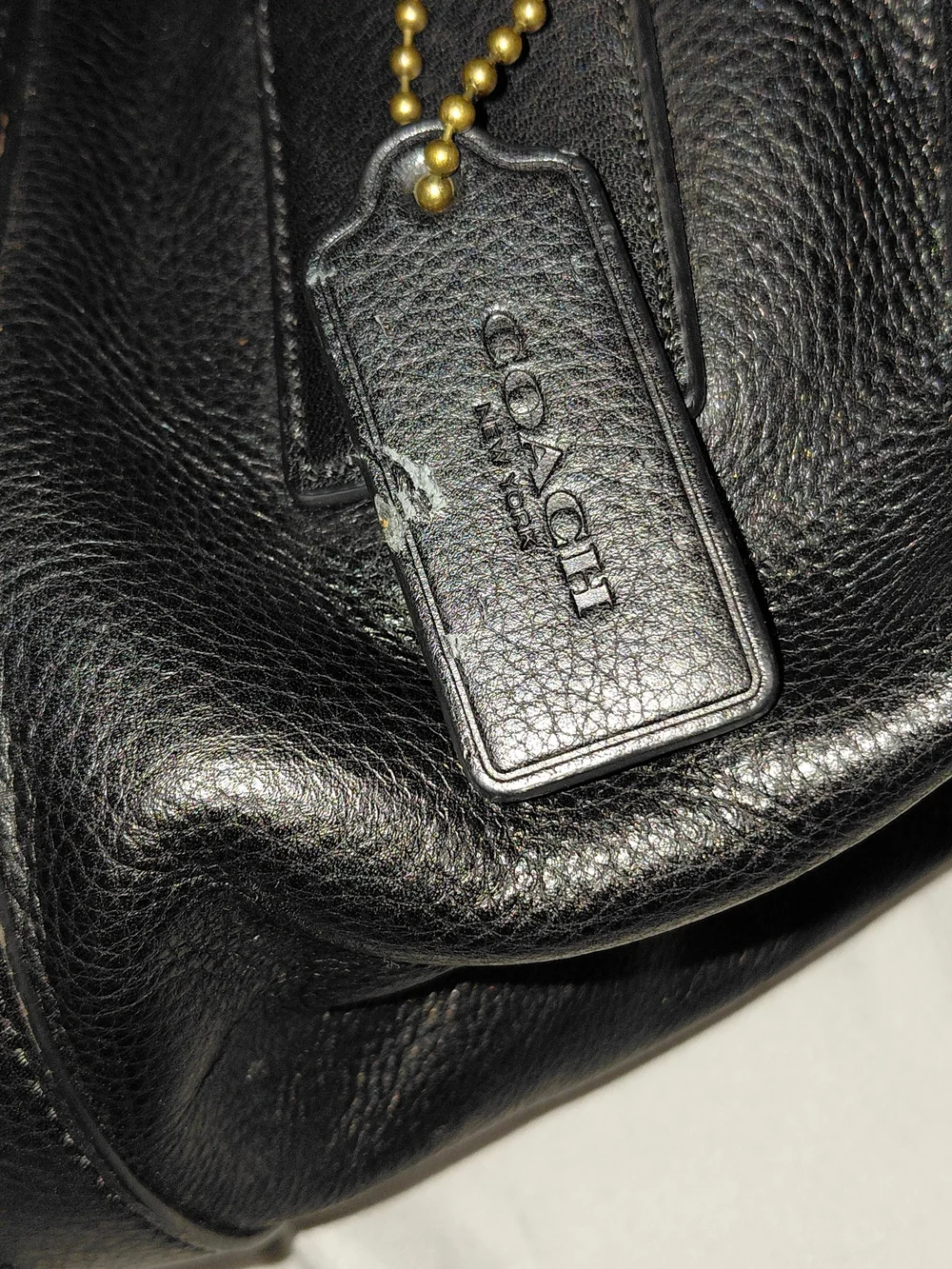 Coach Men’s Black Leather Carryall Bag